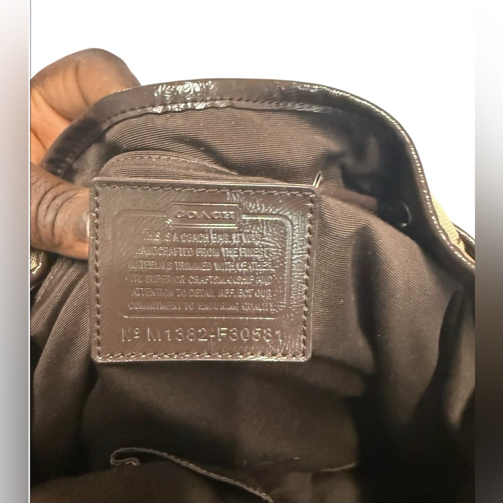 Coach Signature Stripe Drawstring Shoulder Bag - Picture 3 of 8